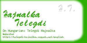 hajnalka telegdi business card